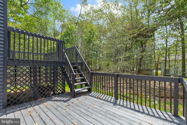 2914 Fairhaven Dr, Tobyhanna, PA 18466 - wooden terrace featuring stairs
