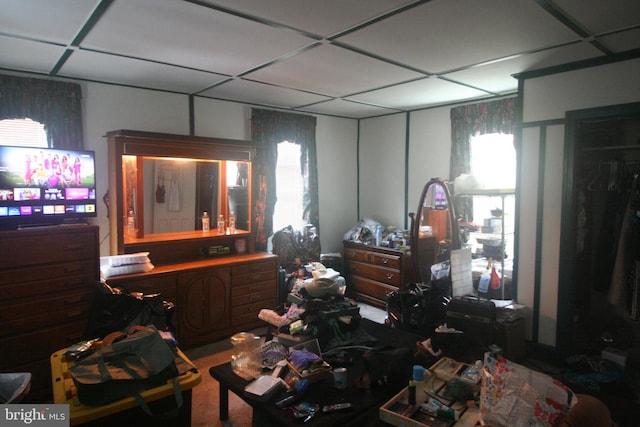 927 Bellevue Ave, Penndel, PA 19047 - bedroom with multiple windows and a drop ceiling