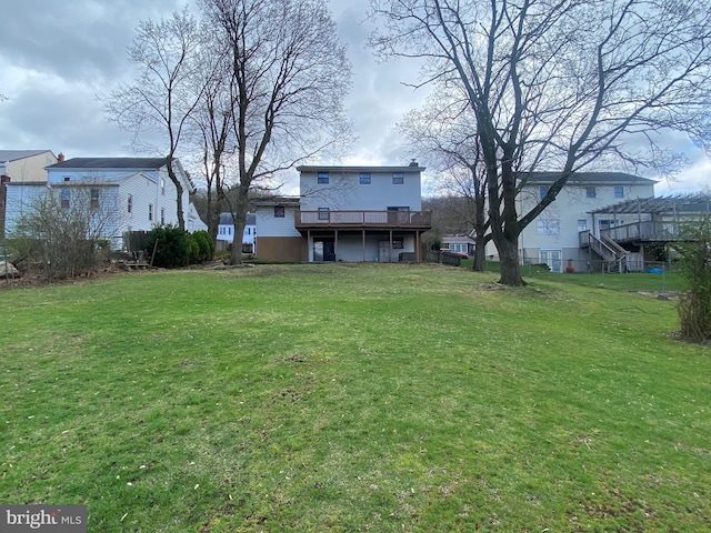 2060 Mahantongo St, Pottsville, PA 17901 - view of yard with stairs and a deck