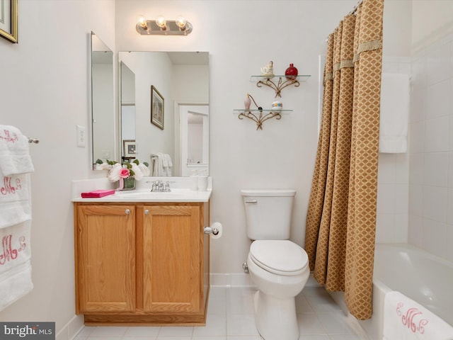 11110 Chambers Ct Unit N, Woodstock, MD 21163 - bathroom featuring vanity, tile patterned flooring, toilet, and shower / tub combo