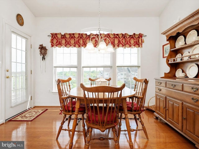 11110 Chambers Ct Unit N, Woodstock, MD 21163 - dining area featuring an inviting chandelier, wood finished floors, and a healthy amount of sunlight