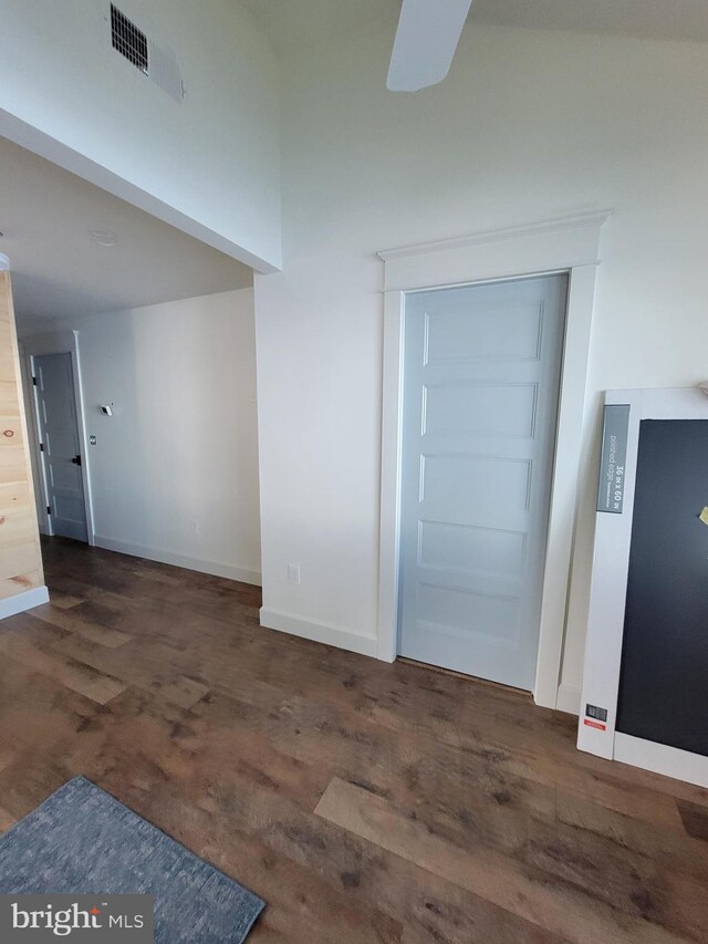 6555 Clagett Ave, Tracys Landing, MD 20779 - interior space featuring wood finished floors, baseboards, and visible vents