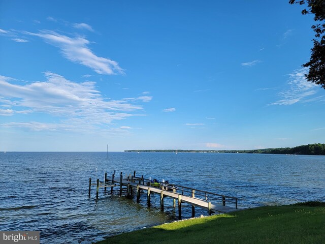 6555 Clagett Ave, Tracys Landing, MD 20779 - view of dock featuring a water view