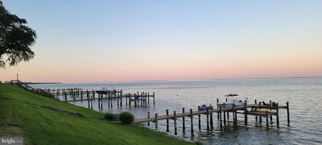 6555 Clagett Ave, Tracys Landing, MD 20779 - view of dock with a water view