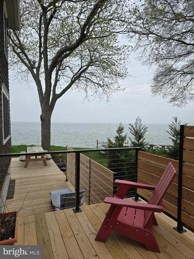 6555 Clagett Ave, Tracys Landing, MD 20779 - deck with a water view