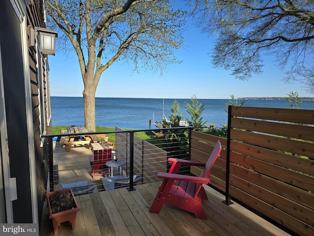 6555 Clagett Ave, Tracys Landing, MD 20779 - deck featuring a water view