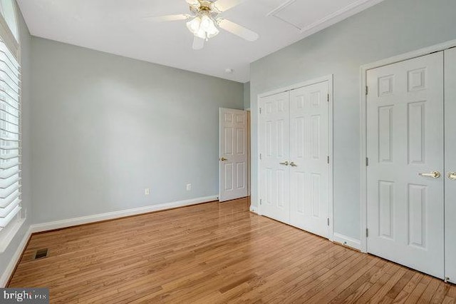 13404 Fieldstone Way, Gainesville, VA 20155 - unfurnished bedroom featuring wood finished floors, baseboards, a closet, and a ceiling fan