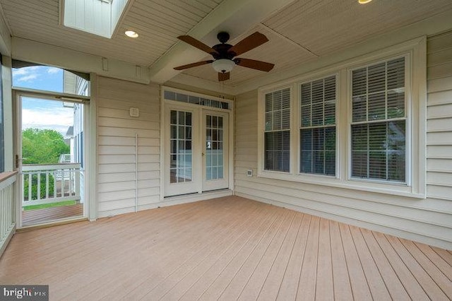 13404 Fieldstone Way, Gainesville, VA 20155 - deck with a ceiling fan