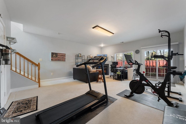 2068 Capstone, Herndon, VA 20170 - workout room featuring carpet and baseboards
