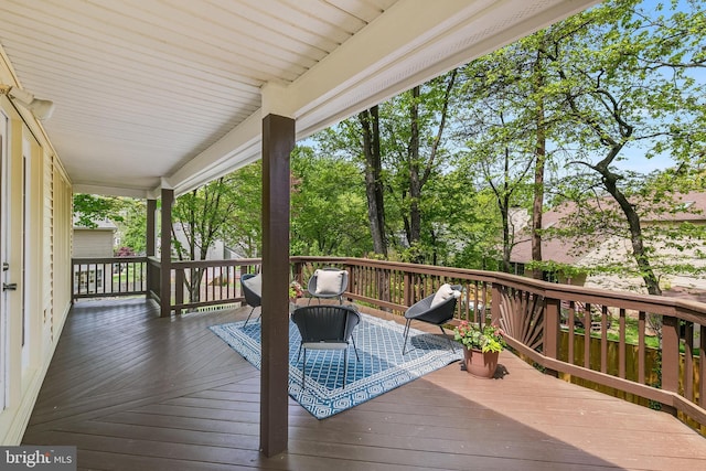 view of wooden terrace