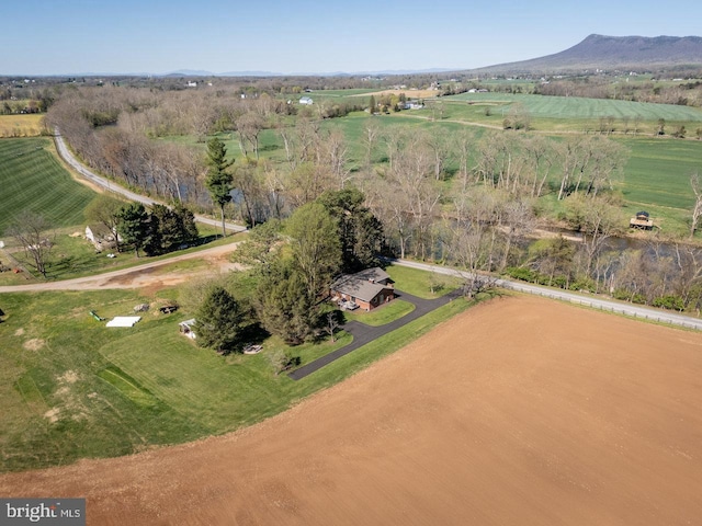 bird's eye view featuring a rural view