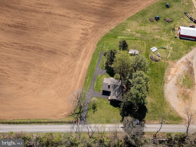 drone / aerial view featuring a rural view