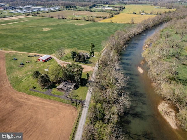 drone / aerial view featuring a rural view