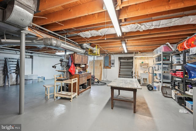 205 S Lehigh Rd, Glassboro, NJ 08028 - unfinished basement featuring electric panel