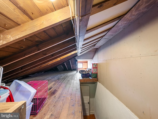 view of attic