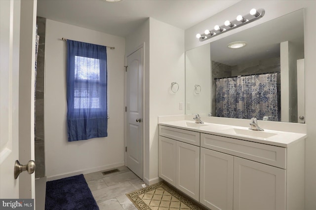 20 Steeple Chase Dr, York Haven, PA 17370 - full bath with double vanity, visible vents, baseboards, and a sink