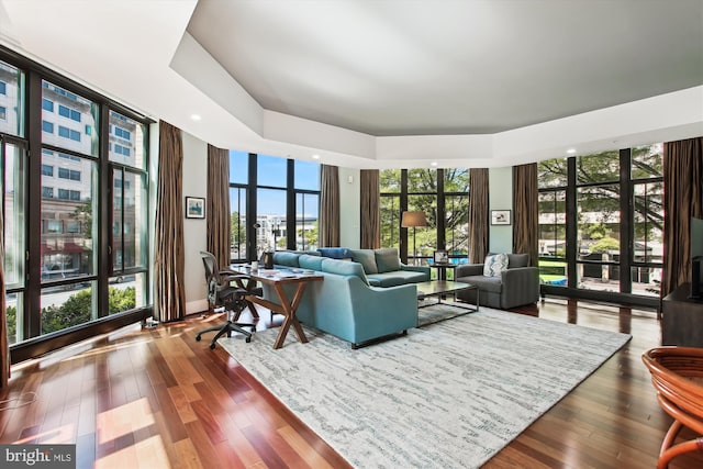 4301 Military Rd NW Unit 202, Washington, DC 20015 - living area featuring dark wood-style flooring