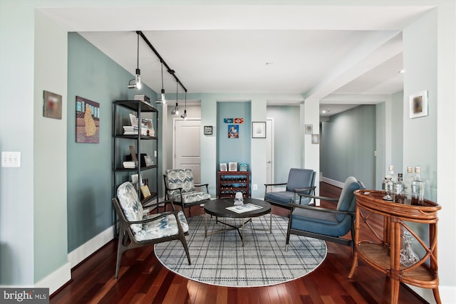 4301 Military Rd NW Unit 202, Washington, DC 20015 - living room with baseboards and wood finished floors