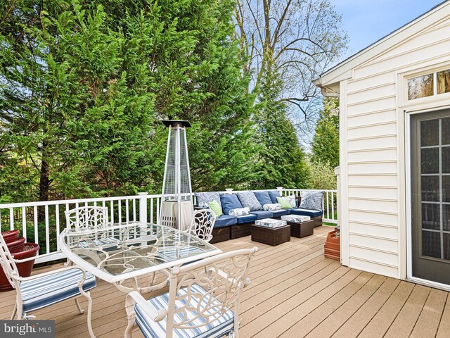 154 N Landis Way N, Wilmington, DE 19803 - deck featuring outdoor dining space and an outdoor hangout area