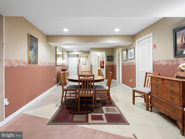 154 N Landis Way N, Wilmington, DE 19803 - dining space with recessed lighting and baseboards