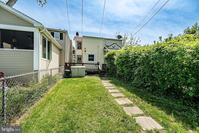 333 E Miner St, West Chester, PA 19382 - view of yard featuring a wooden deck