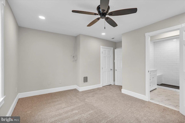 905 Cooper, Edgewater Park, NJ 08010 - unfurnished bedroom with baseboards, carpet floors, and recessed lighting