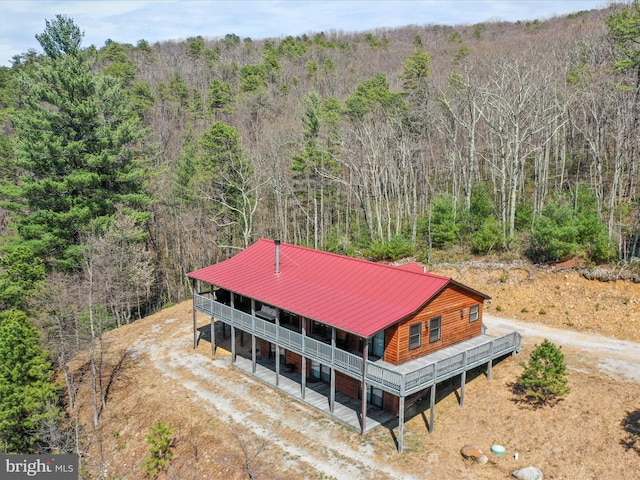 2201 Mill Gap Rd, Lost City, WV 26810 - aerial view featuring a forest view