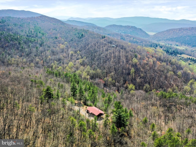 2201 Mill Gap Rd, Lost City, WV 26810 - birds eye view of property featuring a mountain view and a wooded view