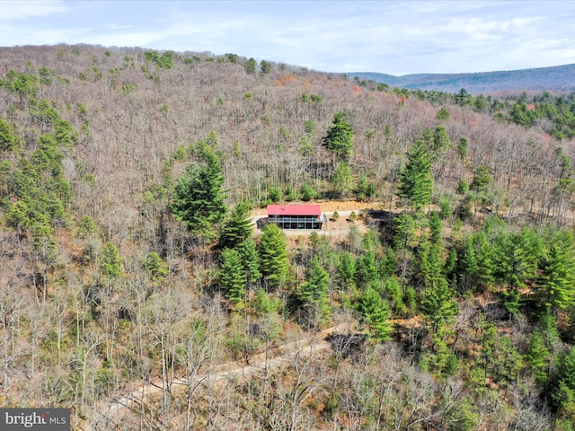 2201 Mill Gap Rd, Lost City, WV 26810 - birds eye view of property with a forest view