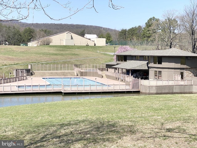 477 Wampum Ln, Hedgesville, WV 25427 - view of pool featuring fence and a yard