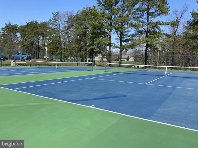 477 Wampum Ln, Hedgesville, WV 25427 - view of tennis court with community basketball court and fence