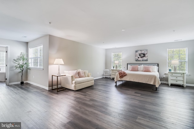13301 Windjammer Ct, Hughesville, MD 20637 - bedroom with multiple windows and dark wood-type flooring