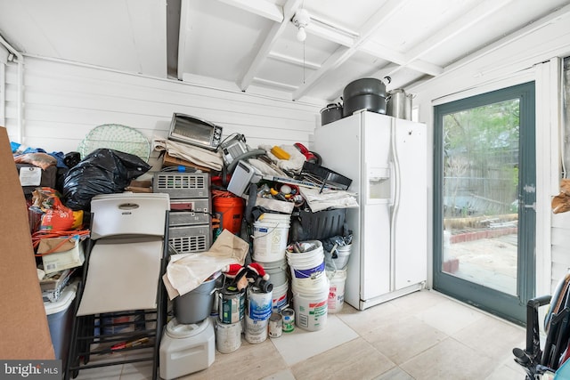 view of storage area