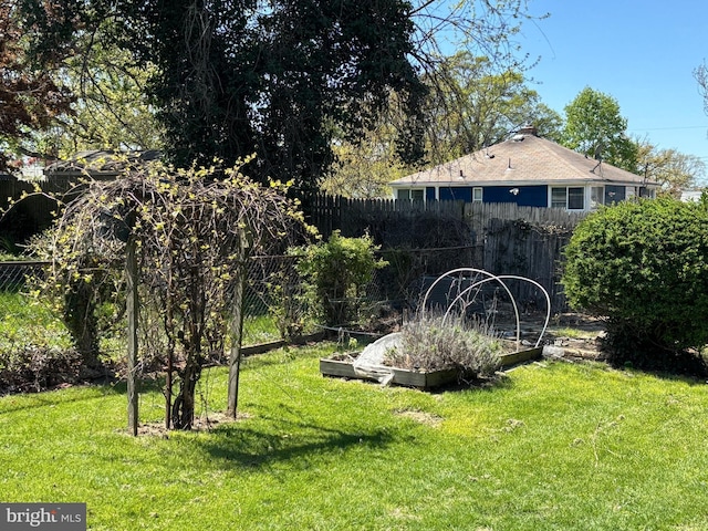 5010 54th Pl, Hyattsville, MD 20781 - view of yard featuring fence and a vegetable garden
