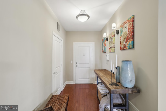 2 N Commerce Sq Unit 303, Trenton, NJ 08691 - doorway featuring baseboards, visible vents, and dark wood-type flooring