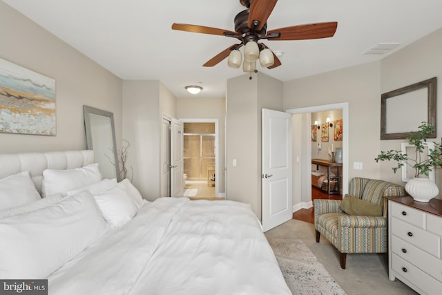 2 N Commerce Sq Unit 303, Trenton, NJ 08691 - bedroom with a ceiling fan, ensuite bathroom, and visible vents