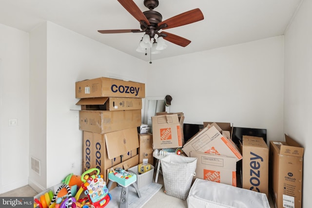 2 N Commerce Sq Unit 303, Trenton, NJ 08691 - storage area featuring ceiling fan and visible vents