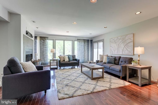 1 Fox Field Ct, Reisterstown, MD 21136 - living room featuring recessed lighting, baseboards, and hardwood / wood-style flooring