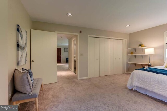 1 Fox Field Ct, Reisterstown, MD 21136 - bedroom featuring recessed lighting, a closet, and light carpet