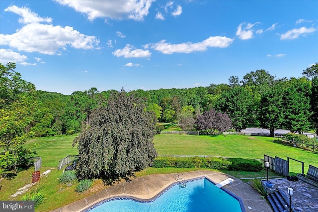 1 Fox Field Ct, Reisterstown, MD 21136 - pool with a lawn, a view of trees, and fence