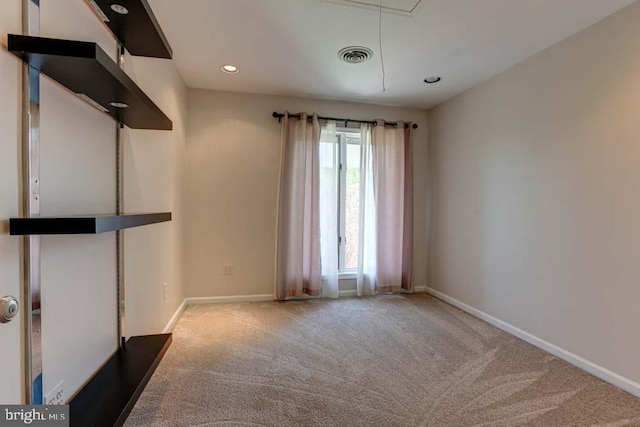 1 Fox Field Ct, Reisterstown, MD 21136 - carpeted spare room featuring baseboards, attic access, and visible vents