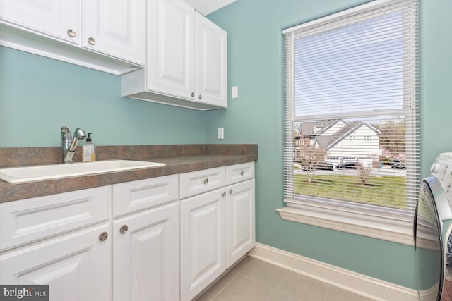 4083 Reels Mill Rd, Frederick, MD 21704 - bar with a sink, light tile patterned floors, and baseboards