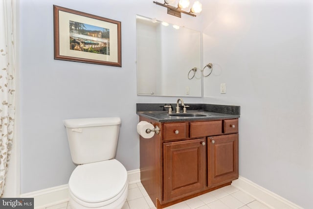 4083 Reels Mill Rd, Frederick, MD 21704 - bathroom with tile patterned flooring, baseboards, toilet, and vanity