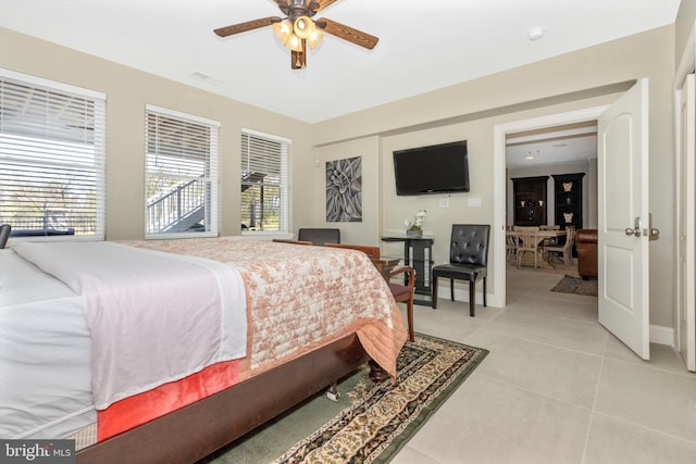 4083 Reels Mill Rd, Frederick, MD 21704 - bedroom with light tile patterned flooring and a ceiling fan
