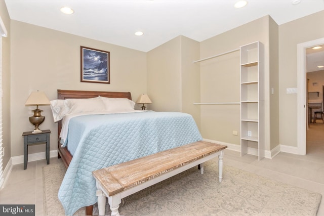 4083 Reels Mill Rd, Frederick, MD 21704 - bedroom with light tile patterned floors, recessed lighting, and baseboards