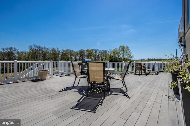 4083 Reels Mill Rd, Frederick, MD 21704 - wooden terrace with outdoor dining space