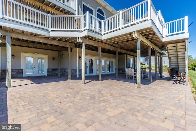 4083 Reels Mill Rd, Frederick, MD 21704 - view of patio with french doors and a wooden deck
