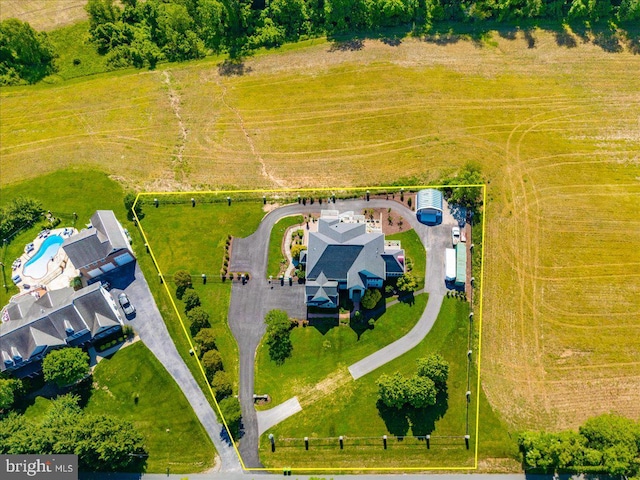 4083 Reels Mill Rd, Frederick, MD 21704 - view of rural area featuring property parcel outlined and a pool area