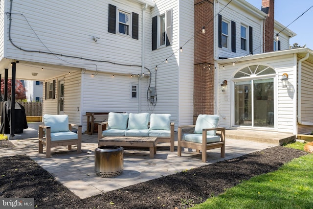 view of patio / terrace with an outdoor living space
