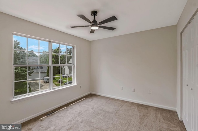 11620 Myrtle Oak Ct, Waldorf, MD 20601 - unfurnished bedroom featuring a closet, carpet flooring, baseboards, and ceiling fan